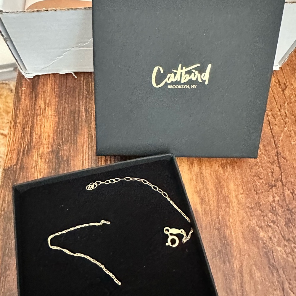 ❌SOLD❌ catbird • sweet nothing anklet 14k solid yellow gold - Picture 6 of 7